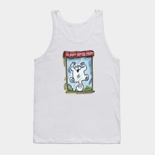 Simons Cat And The Window Funny Tank Top